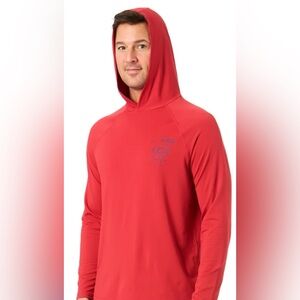 Chaps Red Hooded Men's rash guard Shirt. Size Sm. NWT